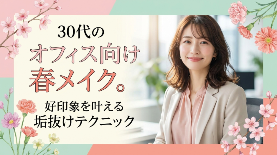 30代のオフィス向け春メイク。好印象を叶える垢抜けテクニック