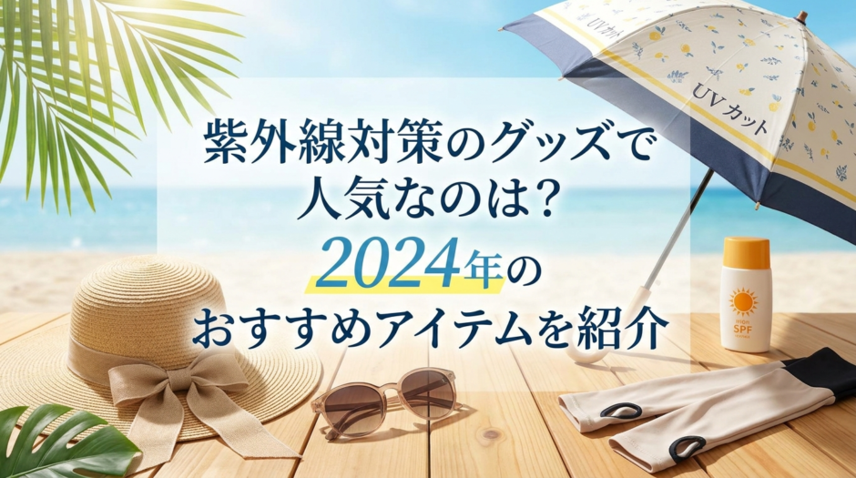 紫外線対策のグッズで人気なのは？2024年のおすすめアイテムを紹介