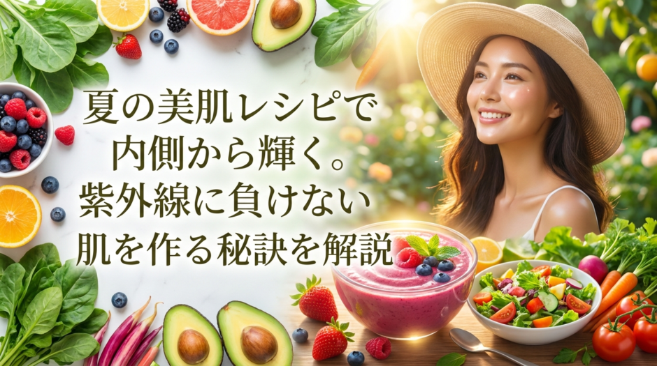 夏の美肌レシピで内側から輝く。紫外線に負けない肌を作る秘訣を解説