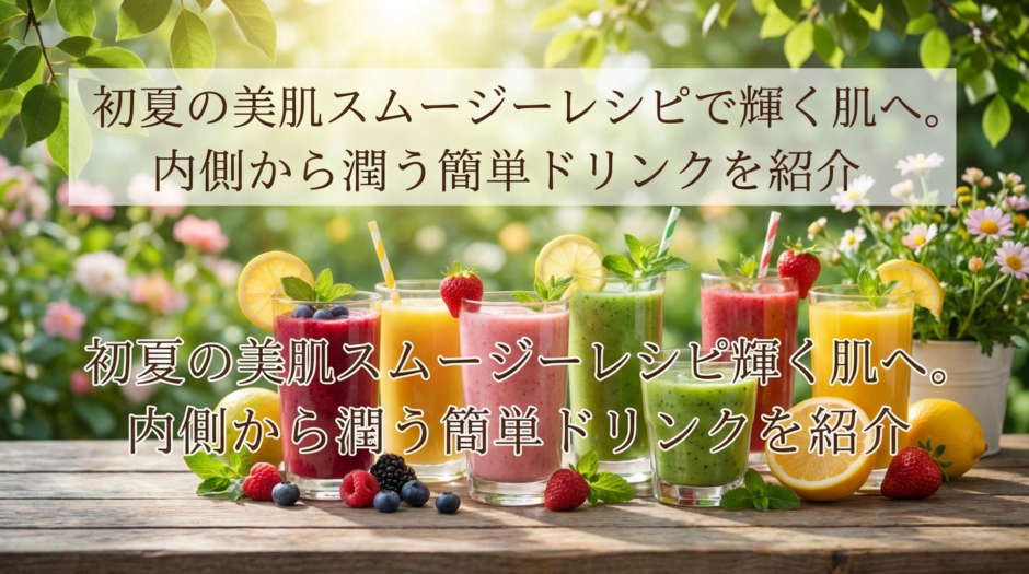 初夏の美肌スムージーレシピで輝く肌へ。内側から潤う簡単ドリンクを紹介