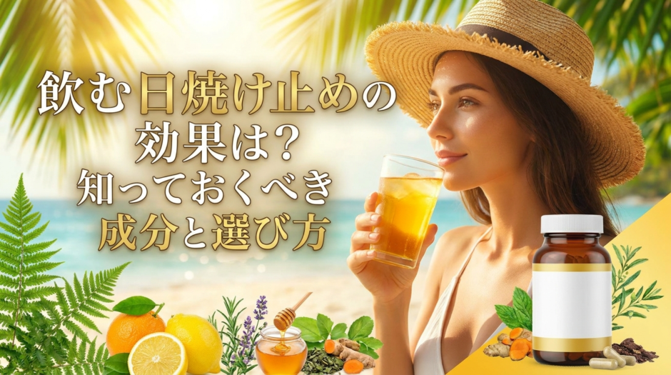 飲む日焼け止めの効果は？知っておくべき成分と選び方