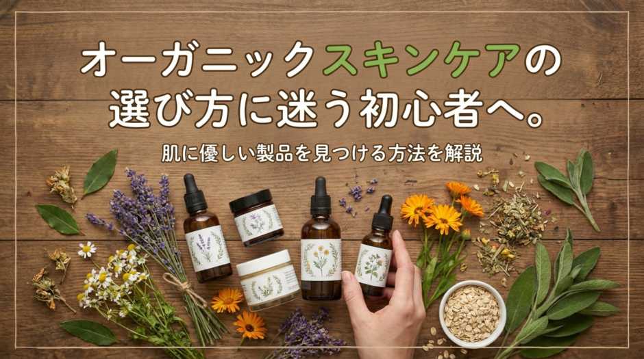 オーガニック スキンケアの選び方に迷う初心者へ。肌に優しい製品を見つける方法を解説