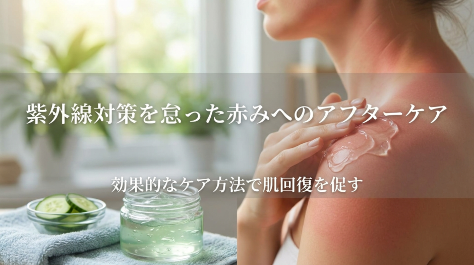 紫外線対策を怠った赤みへのアフターケア。効果的なケア方法で肌回復を促す