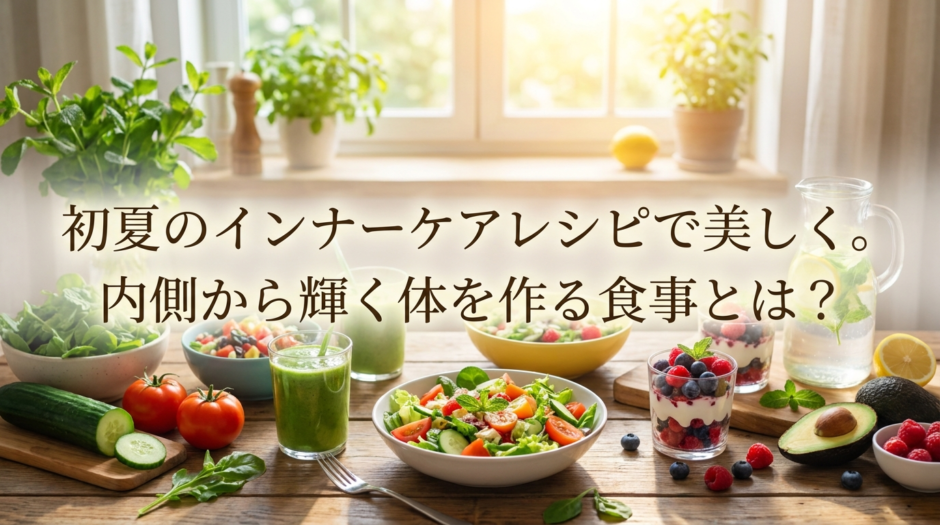初夏のインナーケアレシピで美しく。内側から輝く体を作る食事とは？