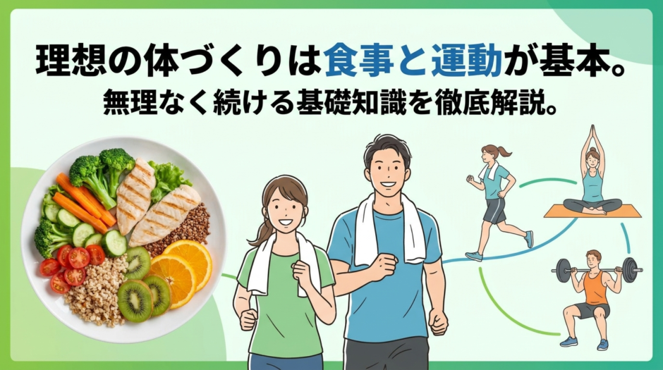 理想の体づくりは食事と運動が基本。無理なく続ける基礎知識を徹底解説。