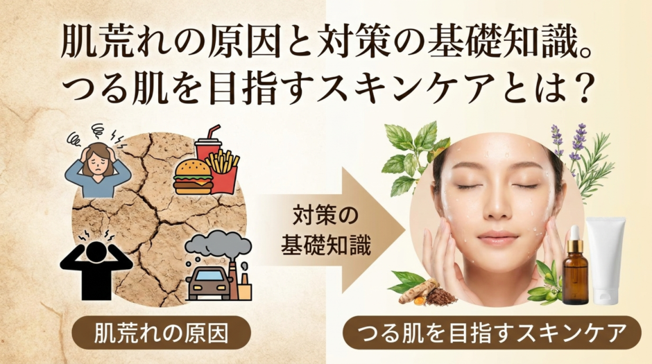 肌荒れの原因と対策の基礎知識。つる肌を目指すスキンケアとは？