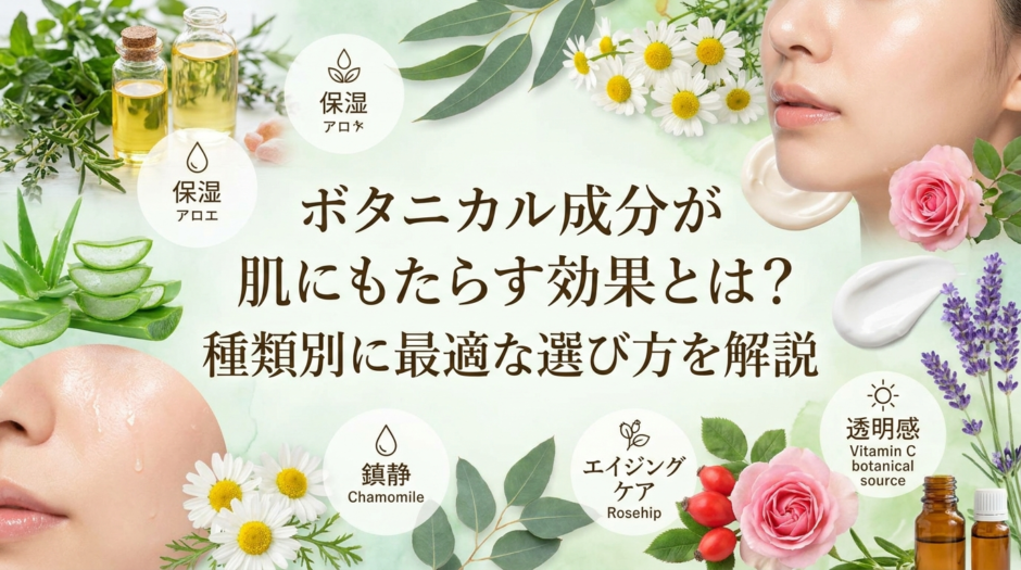 ボタニカル成分が肌にもたらす効果とは？種類別に最適な選び方を解説