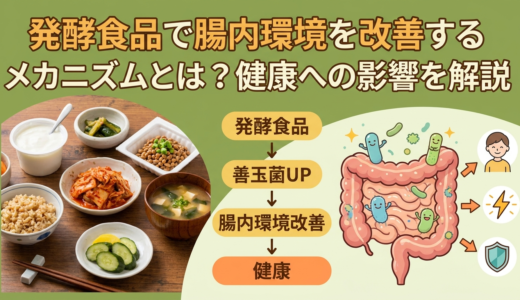 発酵食品で腸内環境を改善するメカニズムとは？健康への影響を解説